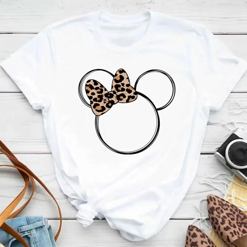 Minne Mouse Head Printed Cotton TShirt Womens Design Trend Aesthetic Fashion TShirt Top Short Sleeve
