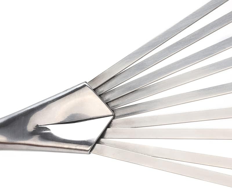 9-Tines Fan Lawn Leaf Hand Rakes Stainless Steel Beech Handle Soil Tille