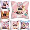 Hot Anime Genshin For V-Varesa Pillow Covers Cartoon Sofa Decorative Home Double-sided Printing Short Plush Cute Cushion Cover