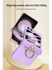 Samsung Z Flip 5 Magnetic Foldable Frosted Ring Holder Case - Anti-drop Protective Cover for Couples