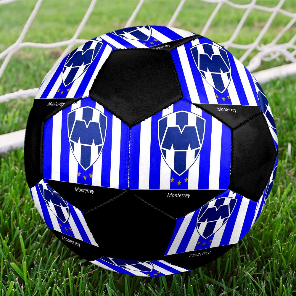 SIZE 5 C.F. Monterrey Soccer Ball Colorful All Ages Machine Stitched PVC Competition Ready Durable High-Bounce