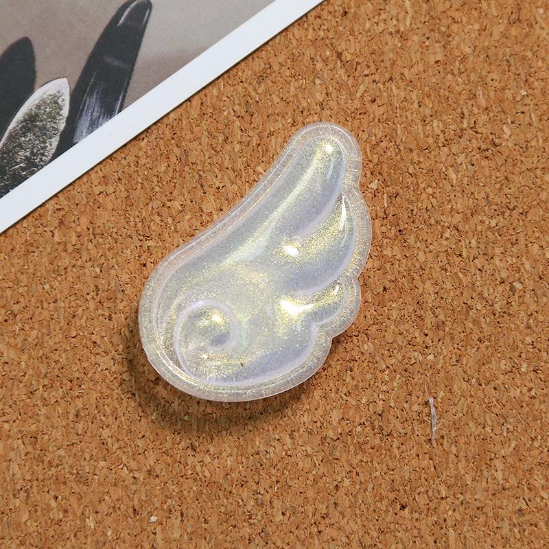 

10Pcs New Cute Colorful Shining Pearl Angel Wings Collection Flat Back Ornament Jewelry Bows Accessories One Size