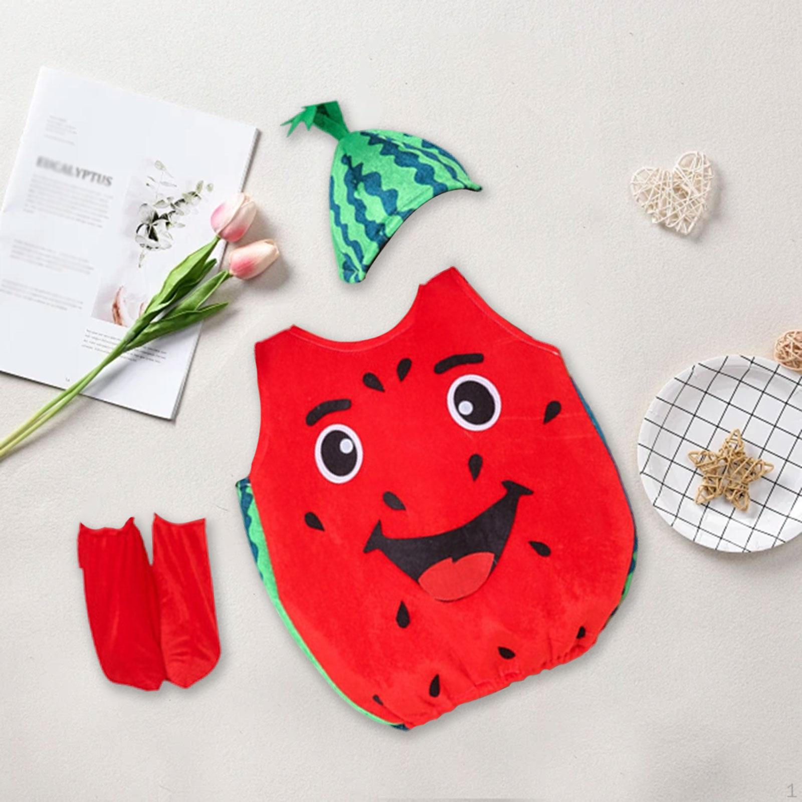 

Детский костюм арбуза, мультяшная одежда для ролевой игры, вечеринки, сценического представления