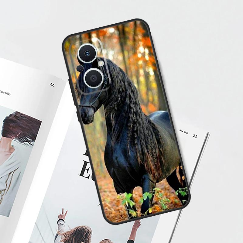 Horse Animal Case For OPPO Find X8 X6 X9 Pro OPPO Reno 14F 11F 12F 13F 7 8 Lite 10 11 12 13 14 Pro Cover