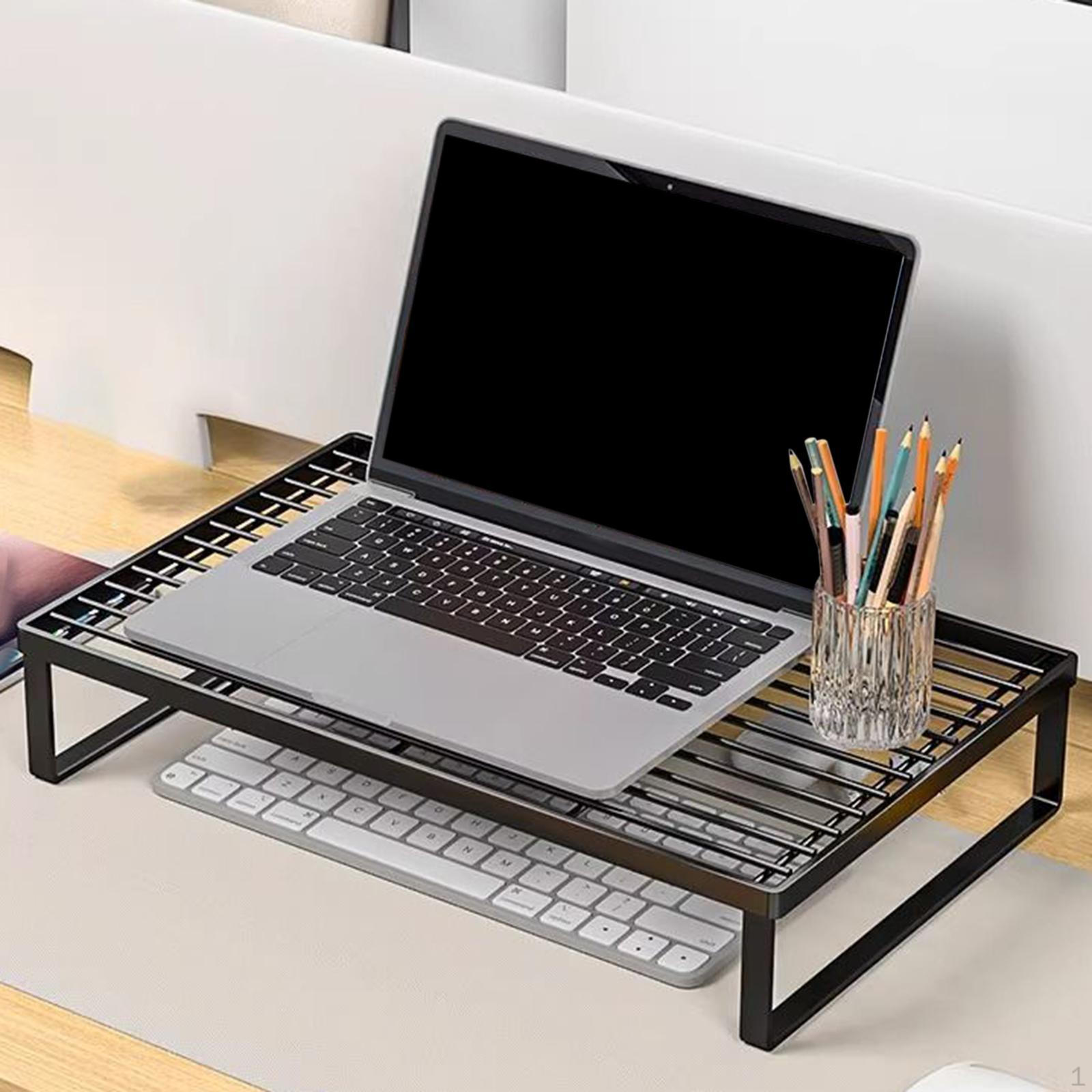 

Підставка для комп’ютерного монітора Настільний органайзер Багатофункціональний стояк для ноутбука чорний