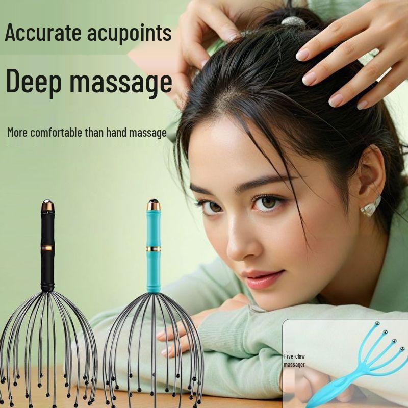 Octopus 24-Claw Scalp Massager Roller: Head Scratcher & Itch Relief Tool