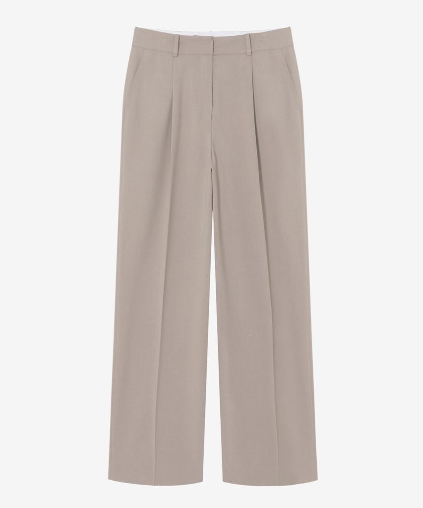 MIND BRIDGE WOMEN [W] Single-Pleat Wide Slacks - 2 Colors