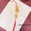 1Pc 2025 Year Of The Snake Gold-Plated Plastic Zodiac Snake Pendant Lucky Mascot Home Car Hanging Ornaments