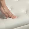Storage Bench Velvet Fabric Storage Box With Wooden Legs Max Load 120 Kg 80 X 35 X 42 Cm Cream