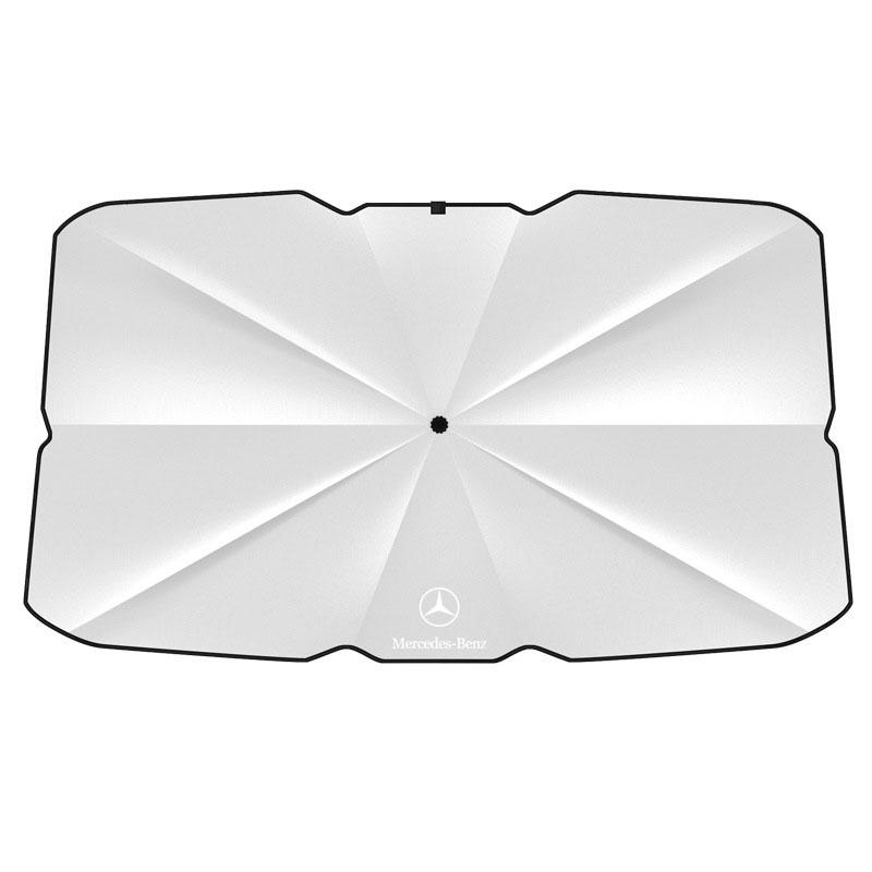 Car Windshield Sun Shade Umbrella Foldable Car Sunshade Cover For Mercedes Benz AMG W212 W205 W246 W177 W176 W213 GLC GLE GLS ML Welcome Laser Lamp