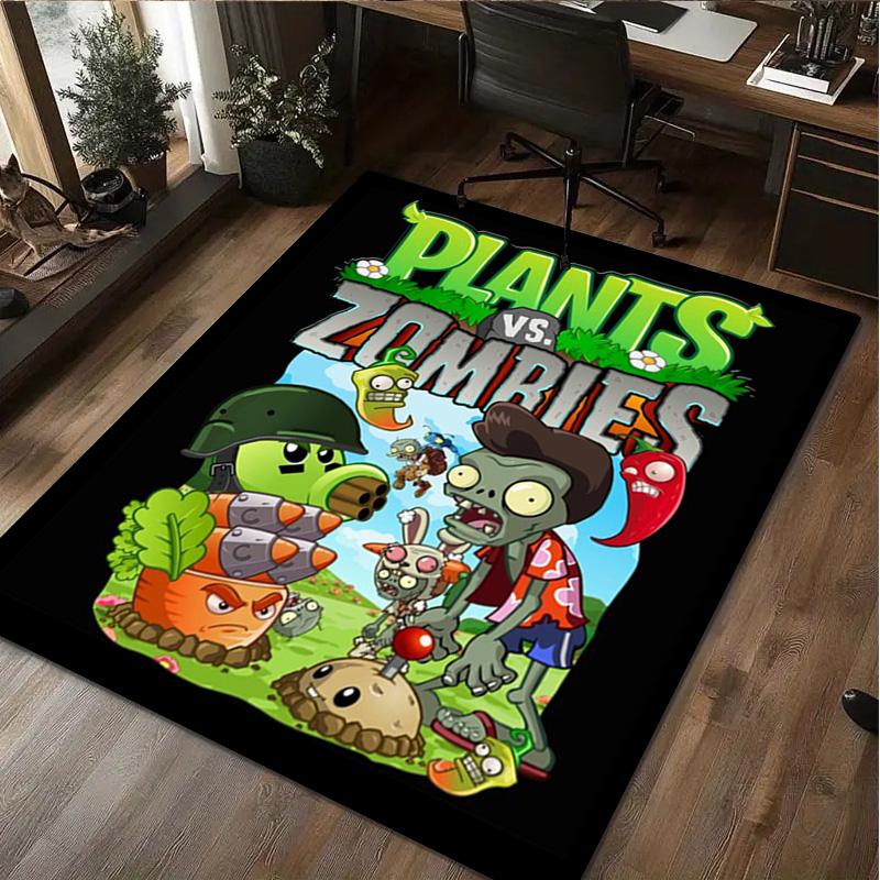 1 Stück Pflanzen V.S. Zombies Teppich - Heimteppich Büro Dekorativer Teppich Für Wohnzimmer Schlafzimmer Fußmatte Boden Teppich Computer Stuhl Bereichsteppich