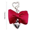 Eleganter Schleifen-Charm-Schlüsselanhänger Eleganter Herz- und Schleifen-Schlüsselanhänger mit Akzent-Handtaschendekoration für Frauen Mädchen