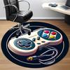 1pc Gamepad Controller Office Round Area Rug, Under Office Chairs Bedroom Living Room Home Decor, Room Deco, Available in Various Sizes