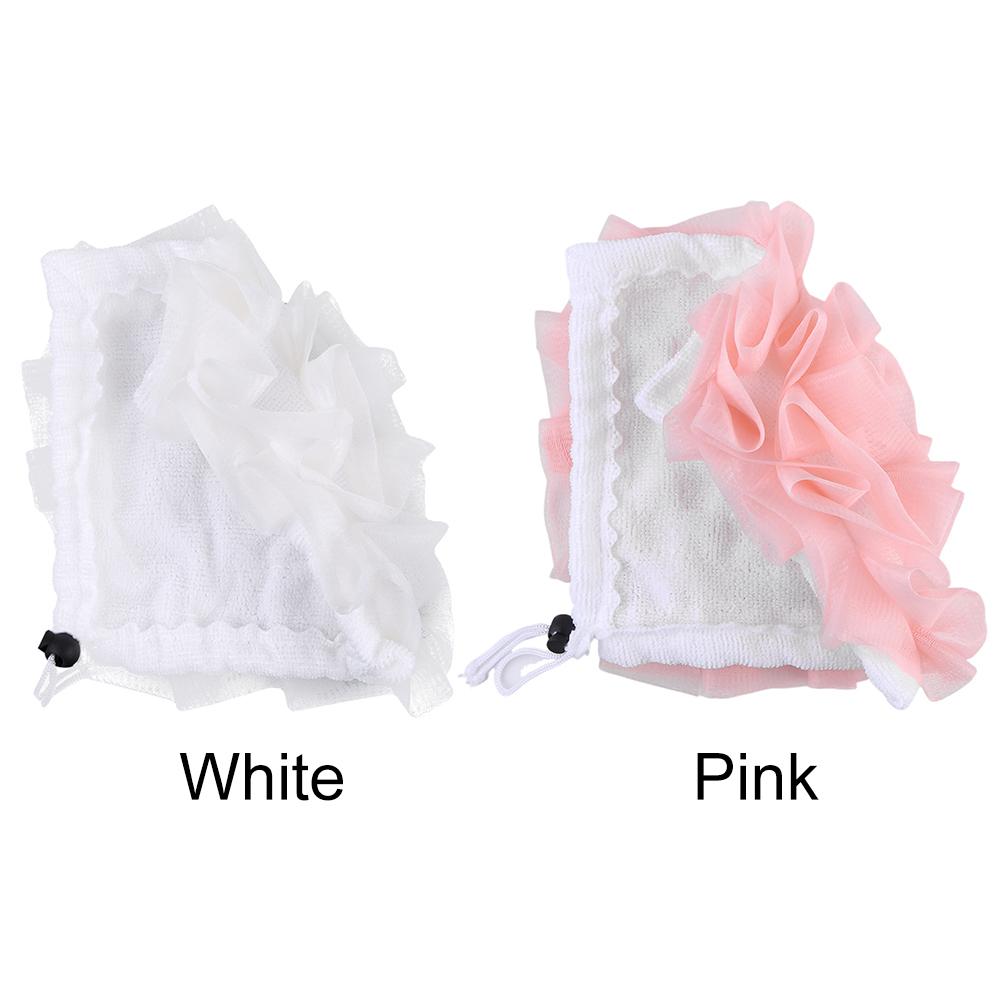 2-In-1 Bath Sponge with Drawstring Shower Loofah Body Scrubber Bath Ball Soft Bath Loofah for Women and Men