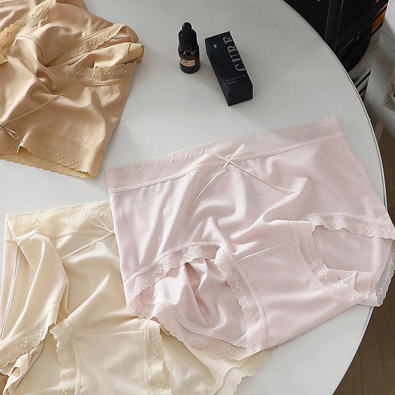 Solid Colored Modal Mid Waist Panties Skin Friendly, Pure and Seamless Triangle Women’s Panties