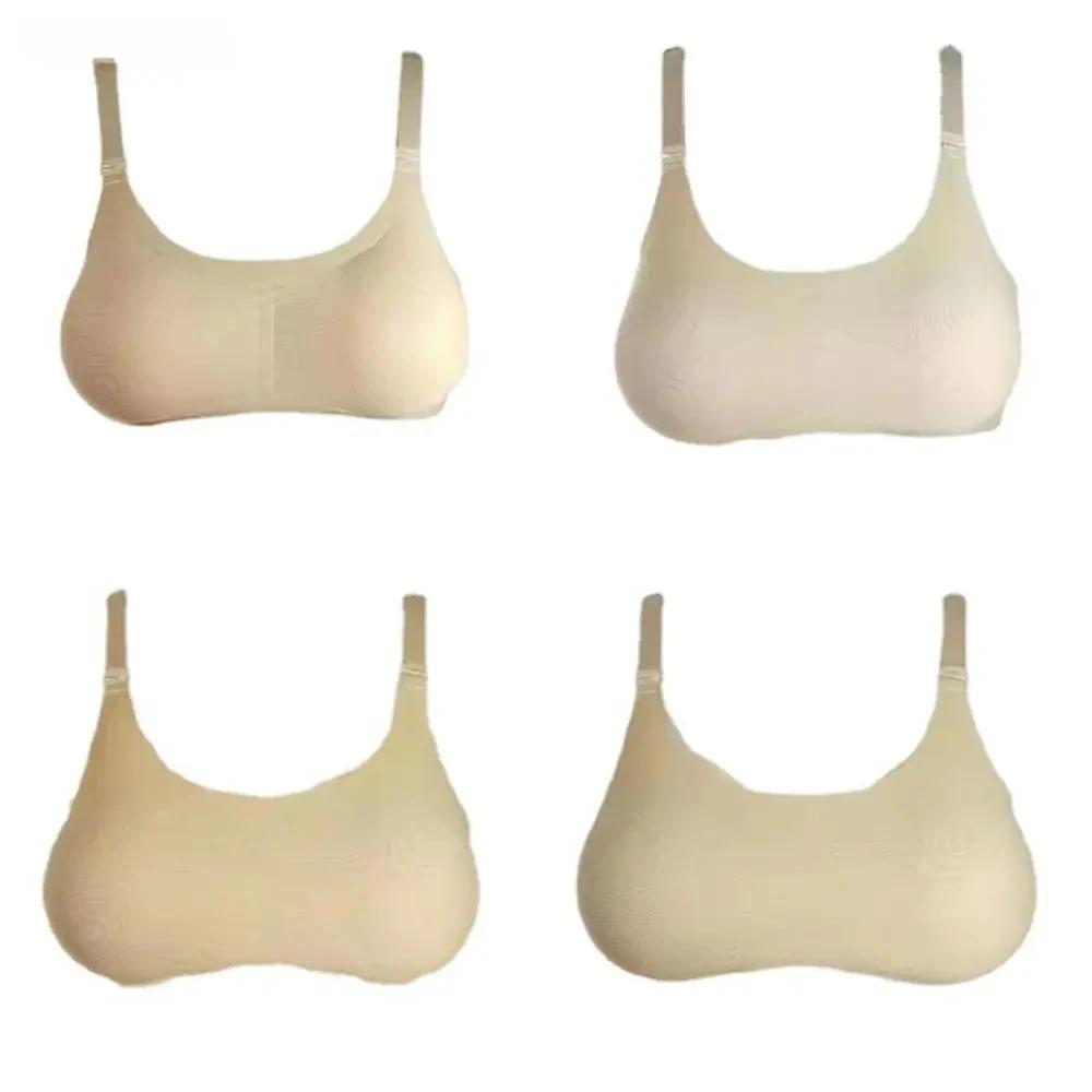 9CM Realistic Sponge False Breast Forms and Special bra For Crossdresser Shemale Transgender Drag Queen Transvestite Mastectomy