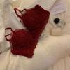 Female Small Breasts Gather Sexy No Underwire Wedding Bride This Year Red Underwear