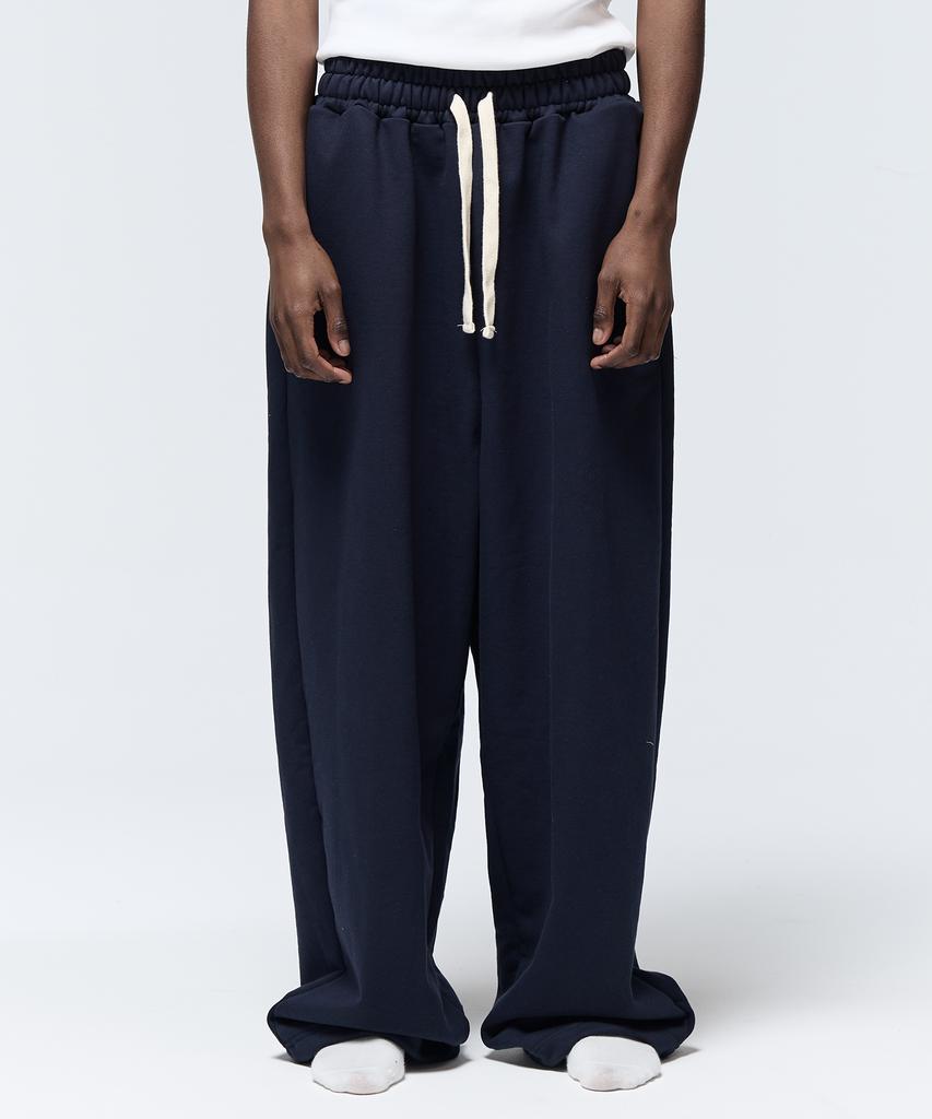 Ssieichisagongsa Wide Baggy Sweat Pants Navy