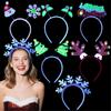 Fluorescent Hairband For Nighttime Event Soft Elastic Noctilucence Hairhoop for Christmas Party Gathering