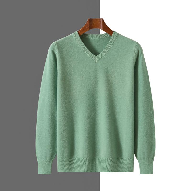 Men S V Neck Pullover Knit Sweater Casual Business Style