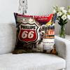 Vintage Room Decorating Items 1Pc Cushion Cover Decorative Pillows Highway Route 66 Retro Home Decoration Personalized Gifts