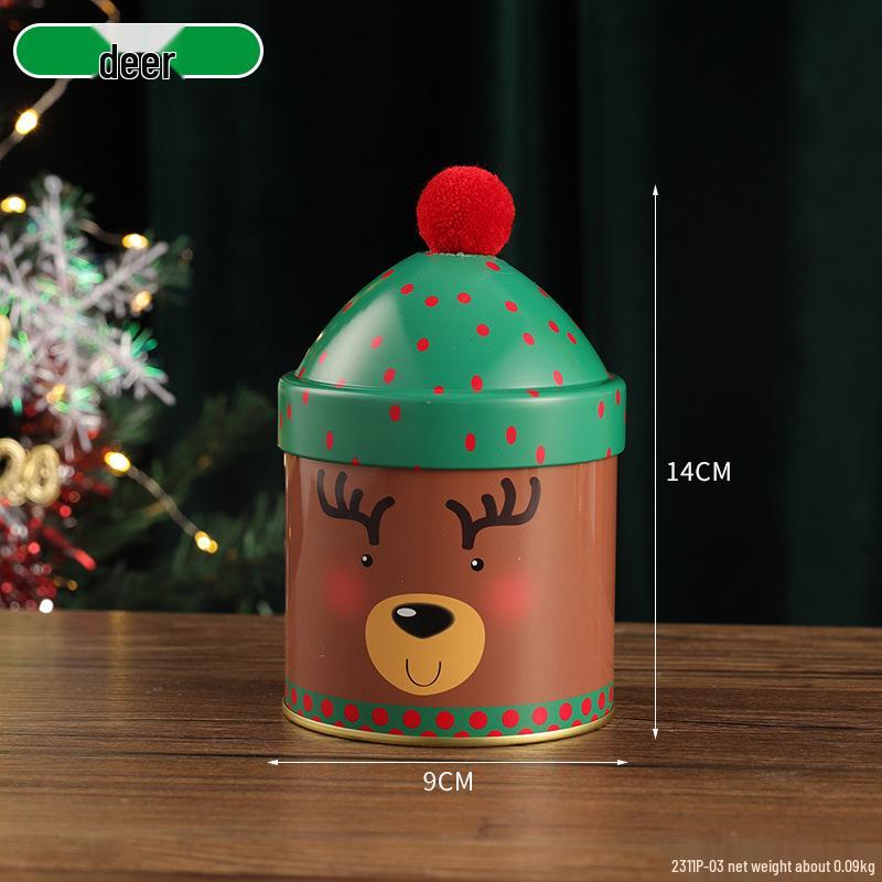 Christmas Gingerbread Man & Santa Claus Tin Cookie and Candy Storage Box