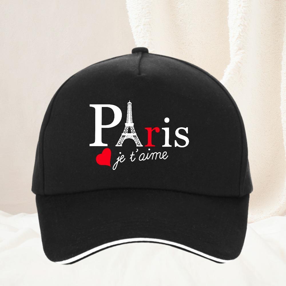 Paris Eiffelturm Ich Liebe Dich Verstellbare Baseballkappe Polyester Lässig Outdoor Reise Unisex Erwachsenen Reisehüte
