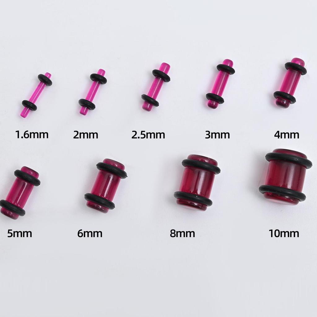 Acrylic Heart & Triangle Ear Plugs – Colorful Piercing Jewelry In Multiple Sizes