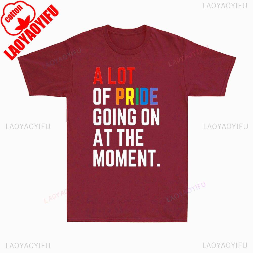 LGBT Pride Monat Lustig Viel Stolz Gerade Los Herren T-Shirt Unisex Buchstaben Slogan Gedruckt Sommer Kurzarm