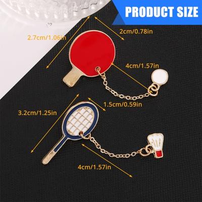 Hemd-Reversnadeln Sportball-Broschen Schmucknadeln Cartoon-Sportbälle Broschennadeln mit Kette