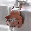Plastic Sink Storage Hanging Basket for Kitchen Sponge Holder Dishcloth Organizer with Drain Holes and Hooks for Easy Hanging and Space Saving
