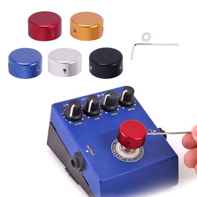 Aluminum Alloy Guitar Foot Nail Cap Effect Pedal Pad Cover Guitar Effect Pedal Tools Parts Foot Switch Toppers Knobs