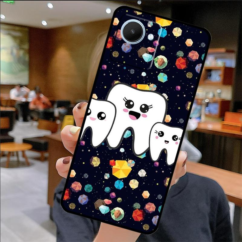Cartoon Dentist Dental Teeth Case For Realme 14 Pro Plus 12 10 11 13 GT 6 6T 5 GT7 Pro C61 C55 C51 C21Y C25S C67 C75 C53