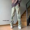 2023 Men's Hong Kong Style Letter Jeans - Trendy Hip-Hop High Street Fashion