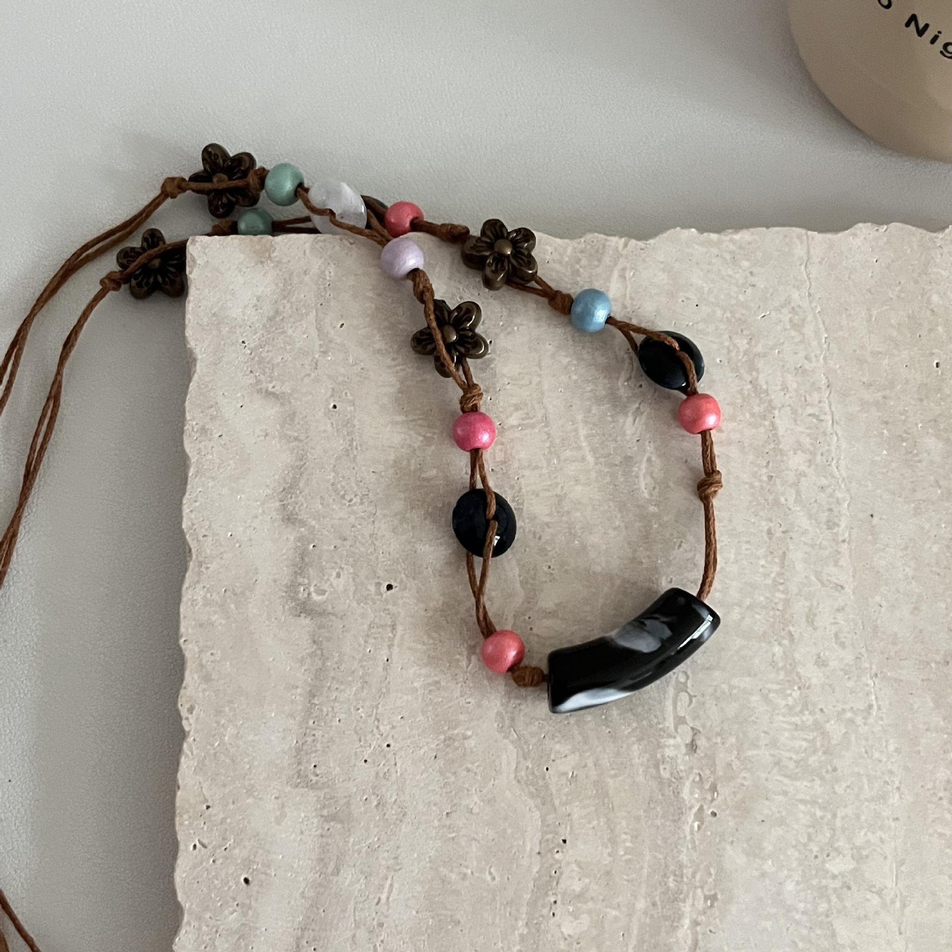 

Богемський ретро дерев’яний пояс ручної роботи та аксесуар для волосся