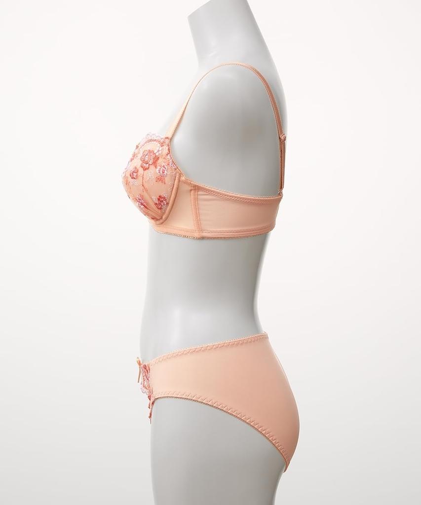 Inner Small Floral Embroidered Bra and Set [Nissen] Women's Set, Shorts, 5-Piece (Feminine Colors) C80/L