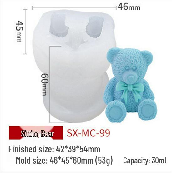 Sanxin Kleiner Bär Silikon Eiswürfel- & Mousseform für DIY Milchtee & Kaffee