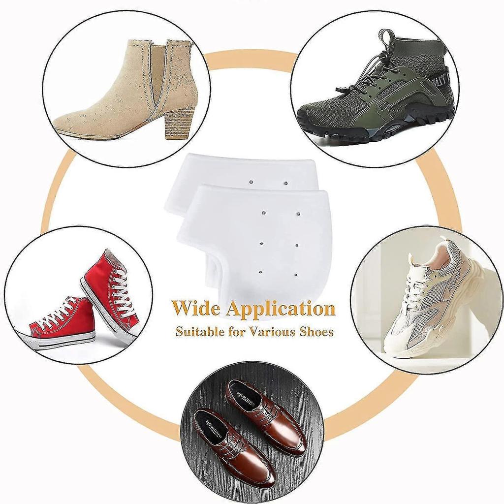 10 Pairs Silicone Heel Protectors, Silicone Heel Socks For Heel Spurs, Plantar Fasciitis, For Heel Pain Relief, Dry Cracked Heel