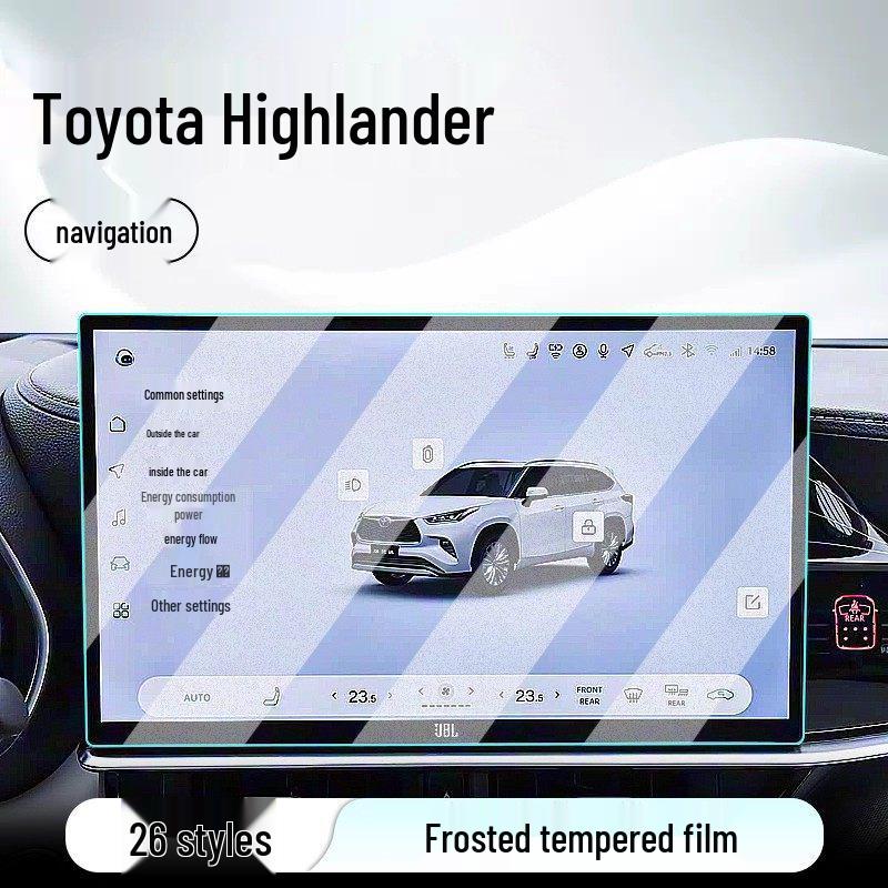 Toyota Highlander 2025 Center Console Navigation Screen Protector Tempered Film