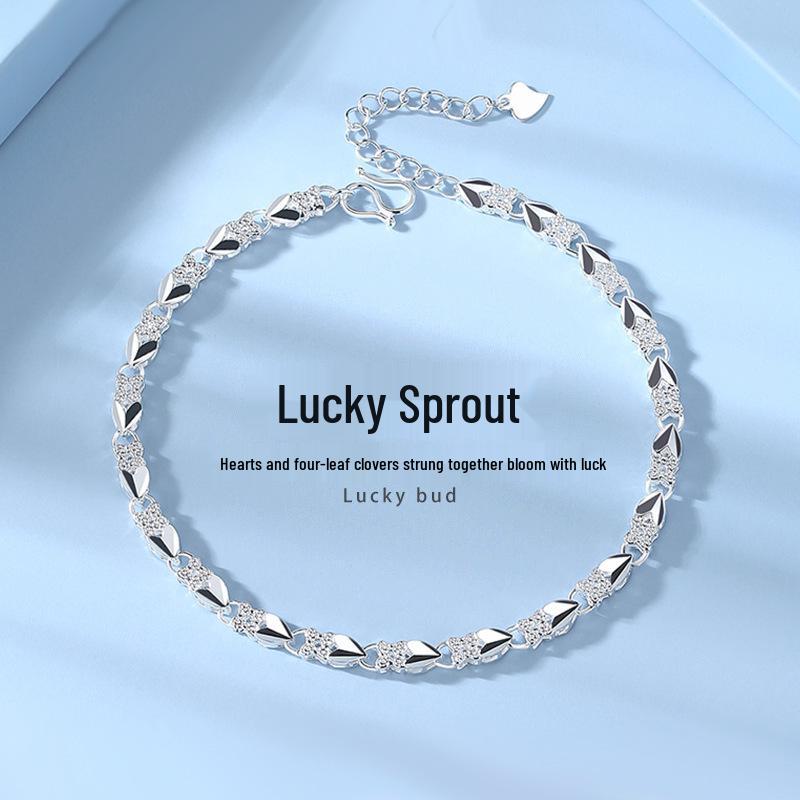 

Серебряный браслет на ногу Четырехлистный клевер : Элегантные, Сексуальные Женские Украшения для Ног и Идеальный Подарок на День Рождения 925 Silver