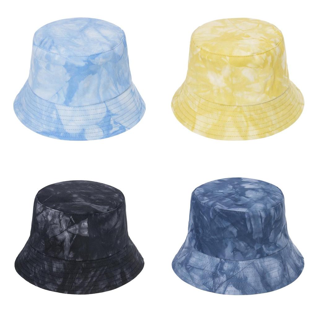 New Cross-border Tie-dye Reversible Fisherman Hat Unisex Street Fashion Bucket Hat Sun Hat