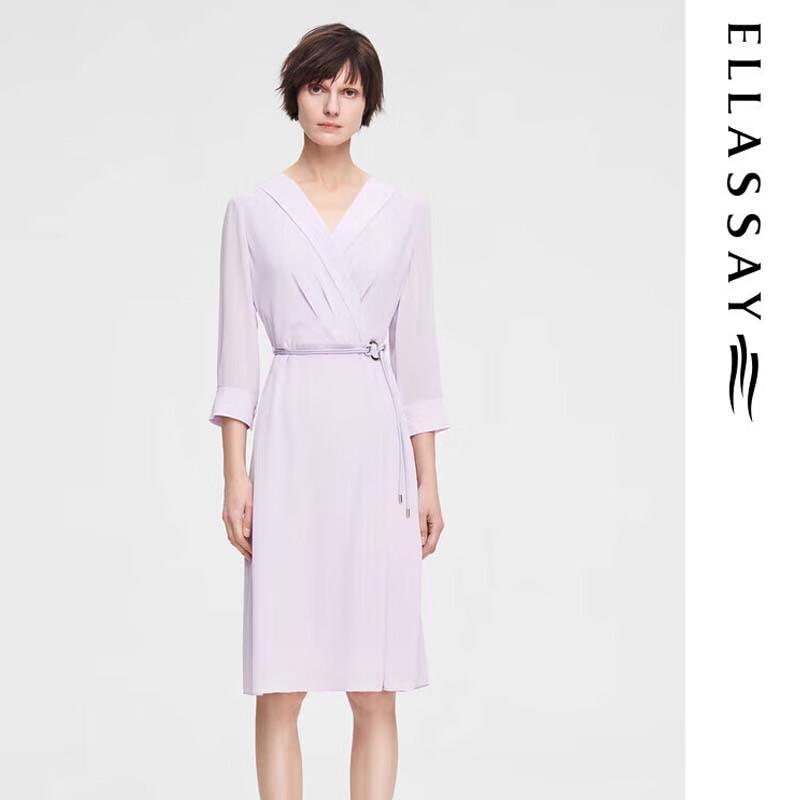 

ELLASSAY Women s Elegant Mid-Length Silk Dress S