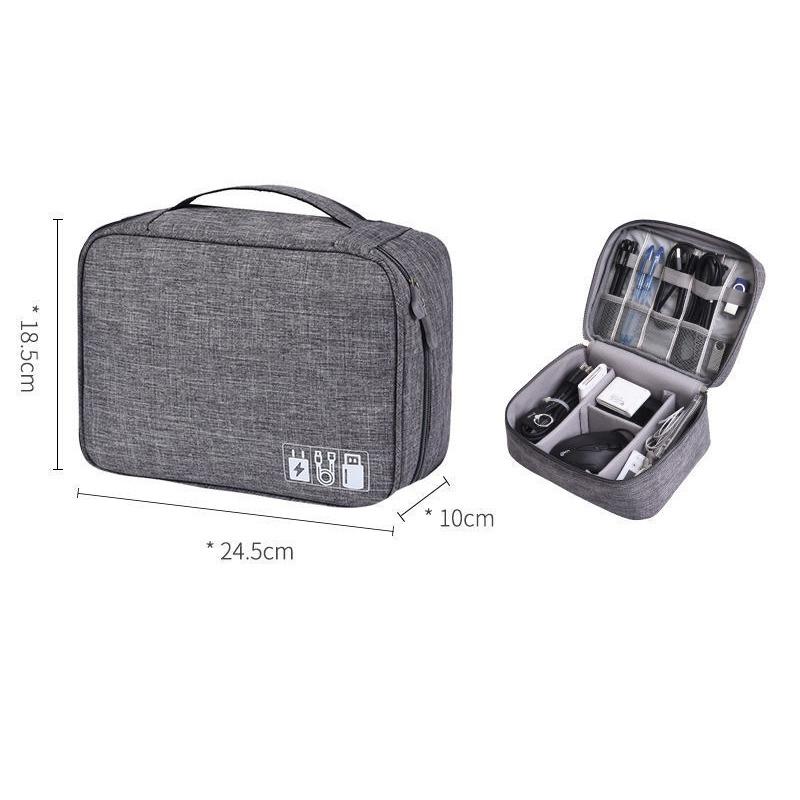 Torba do przechowywania kabli danych, torba do przechowywania power banku, etui na słuchawki cyfrowe pudełko do przechowywania, wielofunkcyjna torba podróżna z tkaniny Oxford