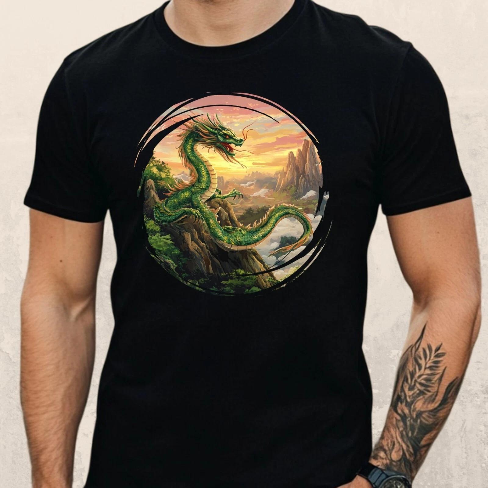 T-Shirt Herren Chinesischer Drache Motiv Baumwolle Größe S bis 5XL XXXXL