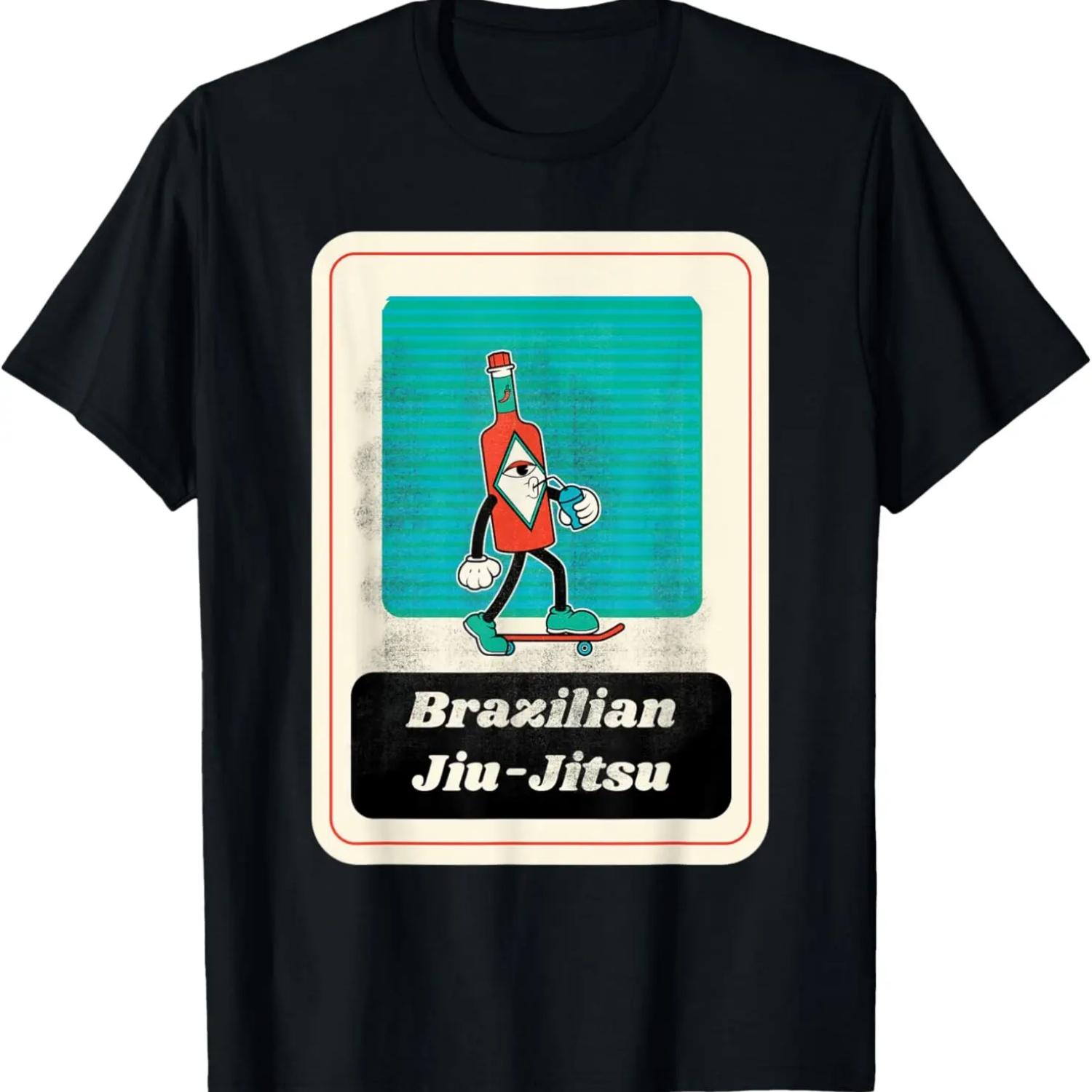 

Jiu-JItsu Cartoon Hot Sauce Bottle, MMA, Wrestling, Boxing T-Shirt XXXXXL чорний