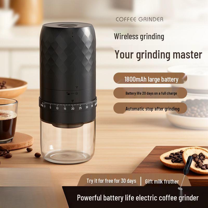 Portable Electric & Manual Coffee Bean Grinder - Compact Household Hand-Cranked & Automatic Grinding Machine