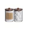 1/2/3/4 Pack Qtip Holder Bathroom Set, 10 oz Restroom Bathroom Organizers and Storage Containers, Clear Plastic Apothecary Jars
