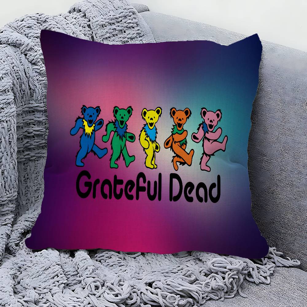 GGrateful DDead Pillowcase toon Gift Cushion Cover Bedroom Home Sofa Chair Seat Decor pillow case