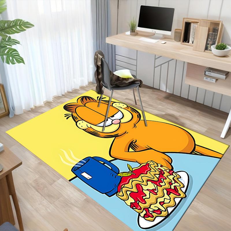 Garfield'S Lazy Carpet For Playroom Bedroom Living Room Sofa Home Decorkids Game Area Rug Nonslip Floor Mat