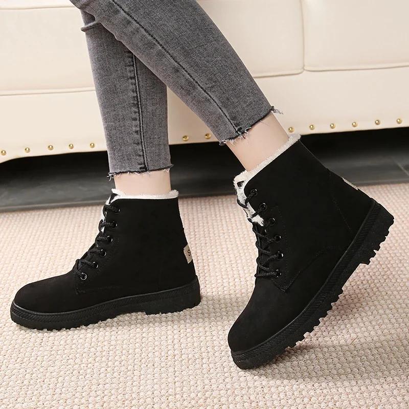 

Corduroy Ankle Square Heel Fashion Boots 2024 Brand Winter Shoes Female Lace-up Short Plush Solid Women s Boots Botas Mujer